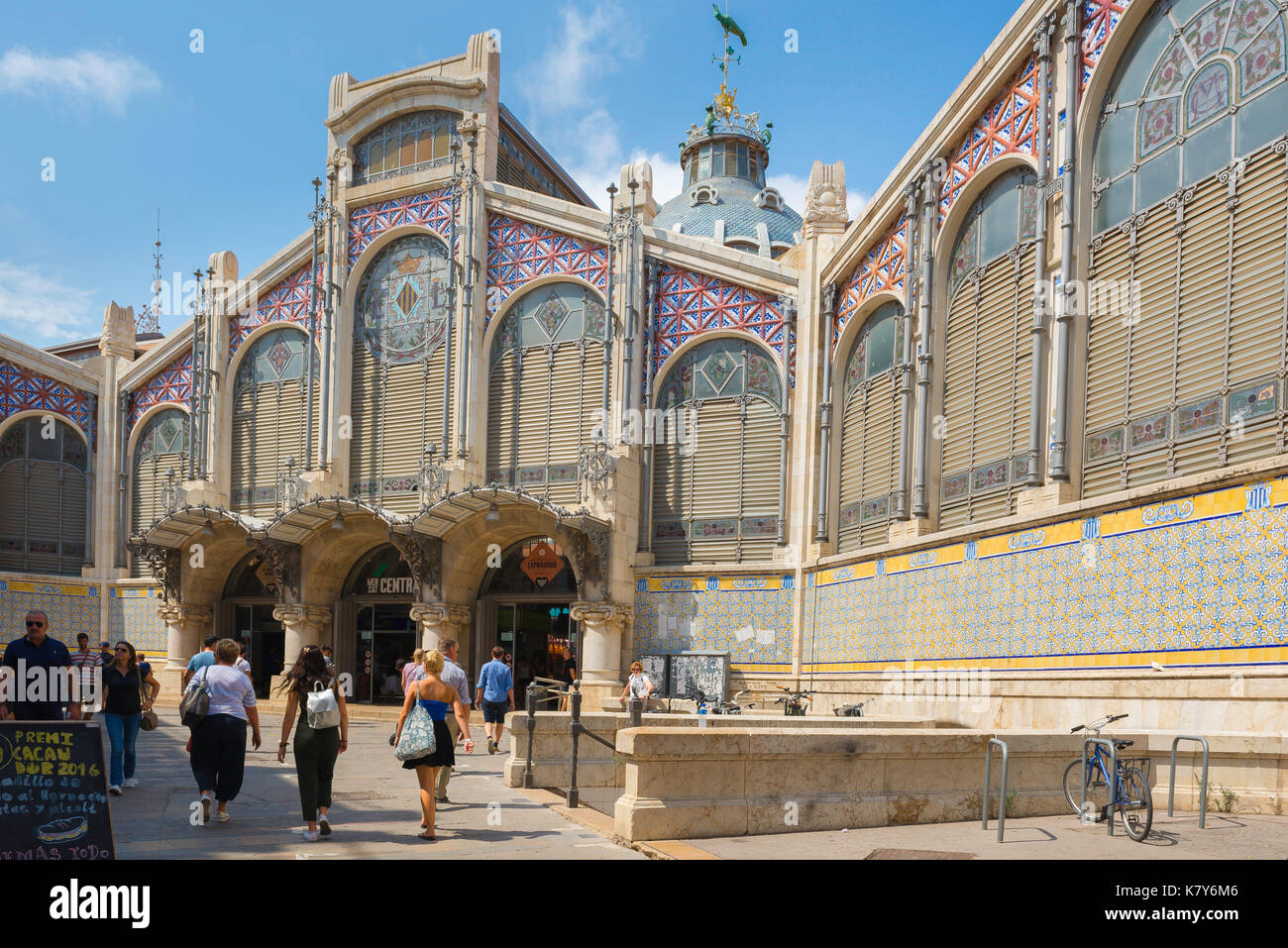 Valencia Spanien Markt, Blick auf den Mercado Central - Central Market - befindet sich im historischen Zentrum der Stadt Valencia, Spanien. Stockfoto