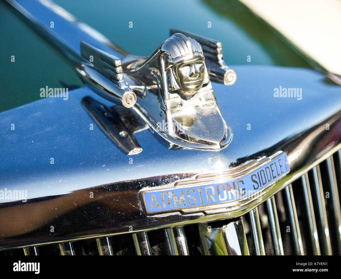 Armstrong Siddeley Saffire Limousine Kühlerfigur Stockfoto