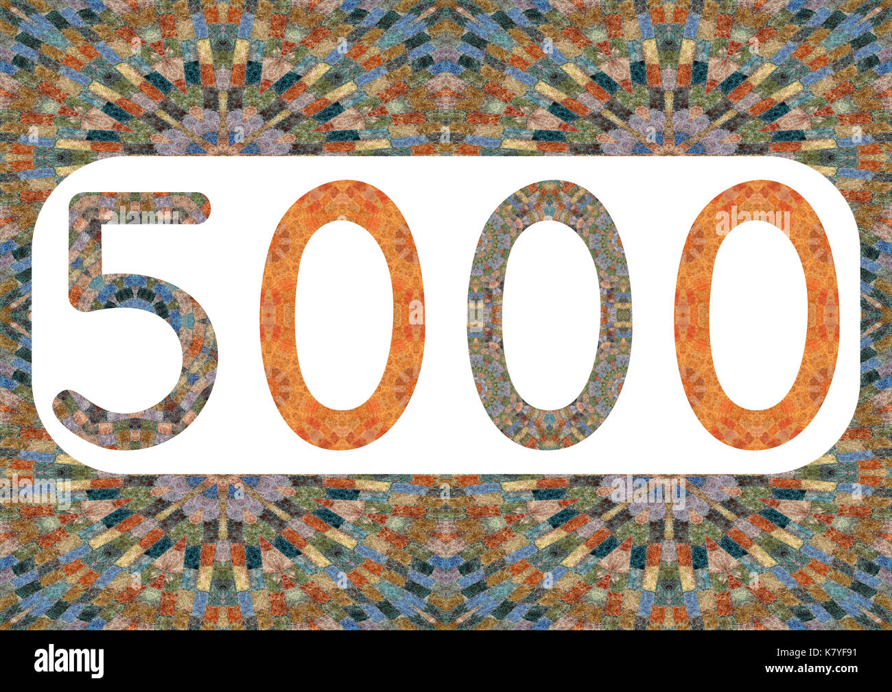 Hintergrund, Rahmen mit abstrakten Muster und Platz für Ihren Text, zum Beispiel Nummer 5000 Stockfoto