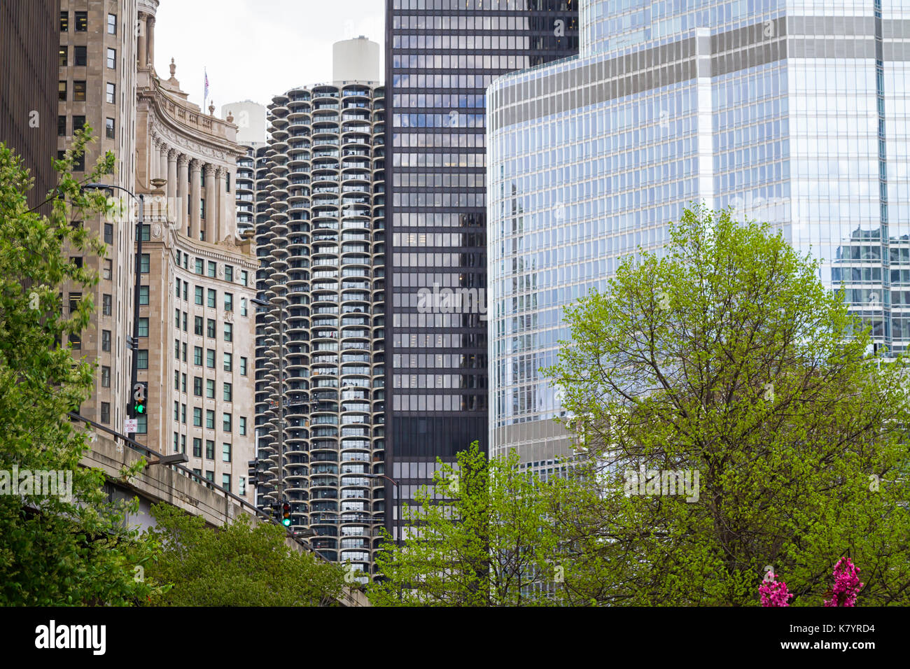 Detail der Chicago Architecture Stockfoto
