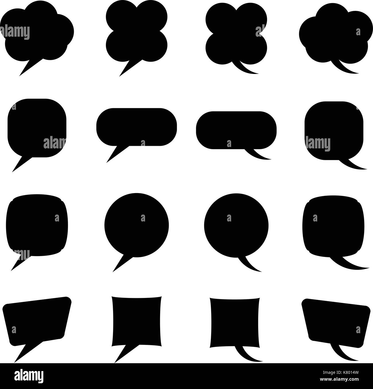 Chat Icon Set Stock Vektor