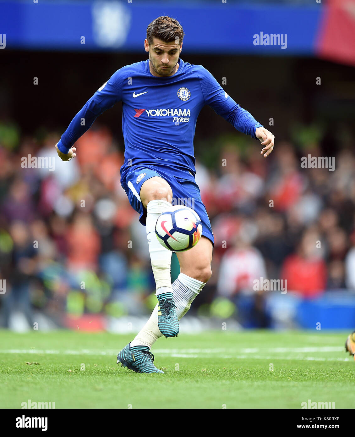 ALVARO MORATA VON CHELSEA CHELSEA V ARSENAL STADION STAMFORD BRIDGE LONDON ENGLAND, 17. September 2017 Stockfoto