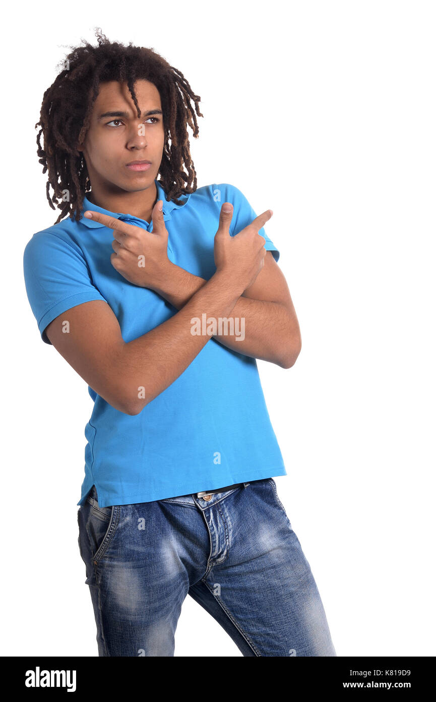 Afrikanische amerikanische junge Mann Stockfoto
