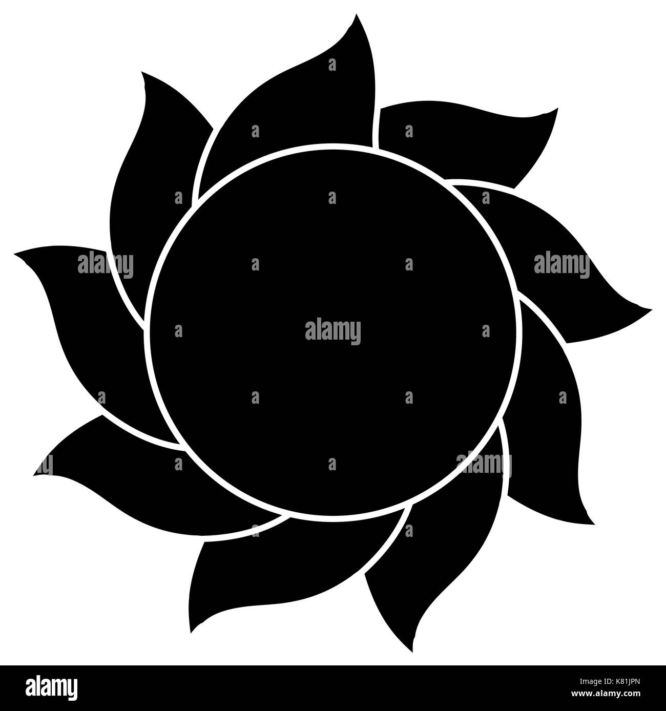 Sun silhouette Vektor symbol Icon Design. Schöne Abbildung auf weißem Hintergrund Stock Vektor Sun silhouette Vektor symbol Icon Design. Schöne Abbildung auf weißem Hintergrund Stock Vektor