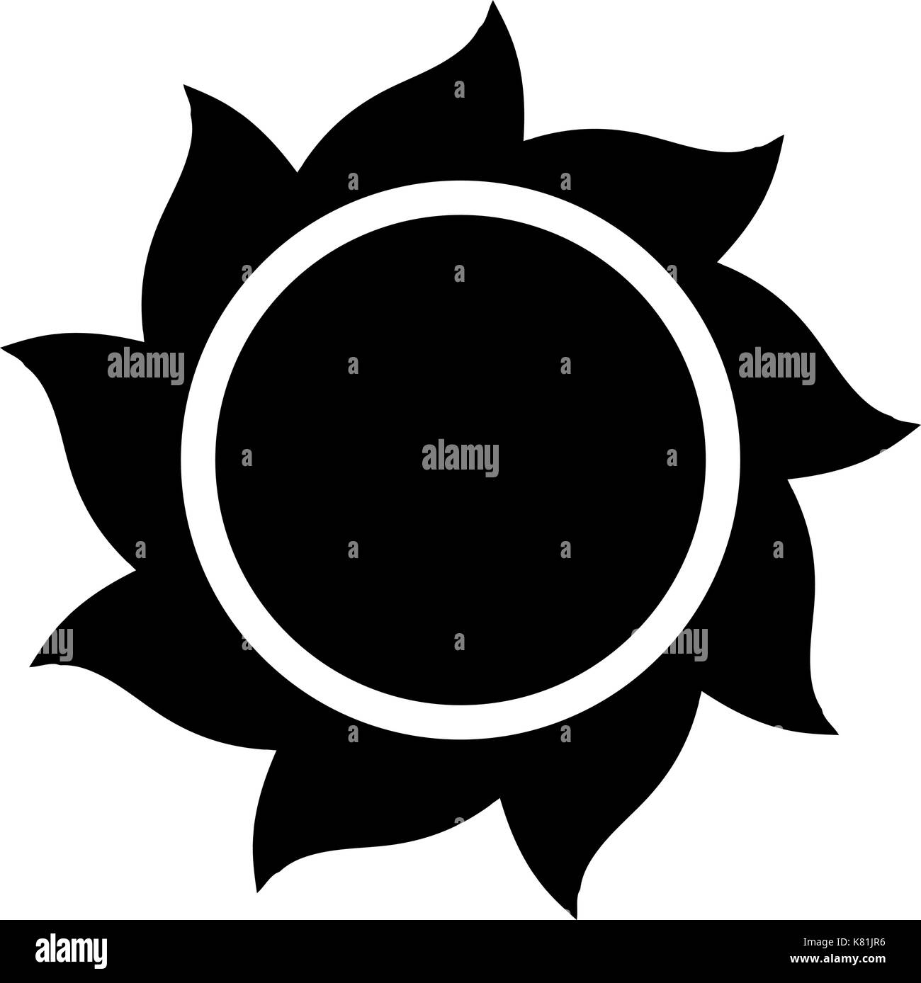 Sun silhouette Vektor symbol Icon Design. Schöne Abbildung auf weißem Hintergrund Stock Vektor Sun silhouette Vektor symbol Icon Design. Schöne Abbildung auf weißem Hintergrund Stock Vektor
