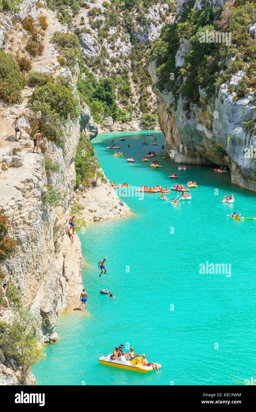 See von St.Croix, Gorges du Verdon, Provence-Alpes-Cote d'Azur, Provence, Frankreich Stockfoto