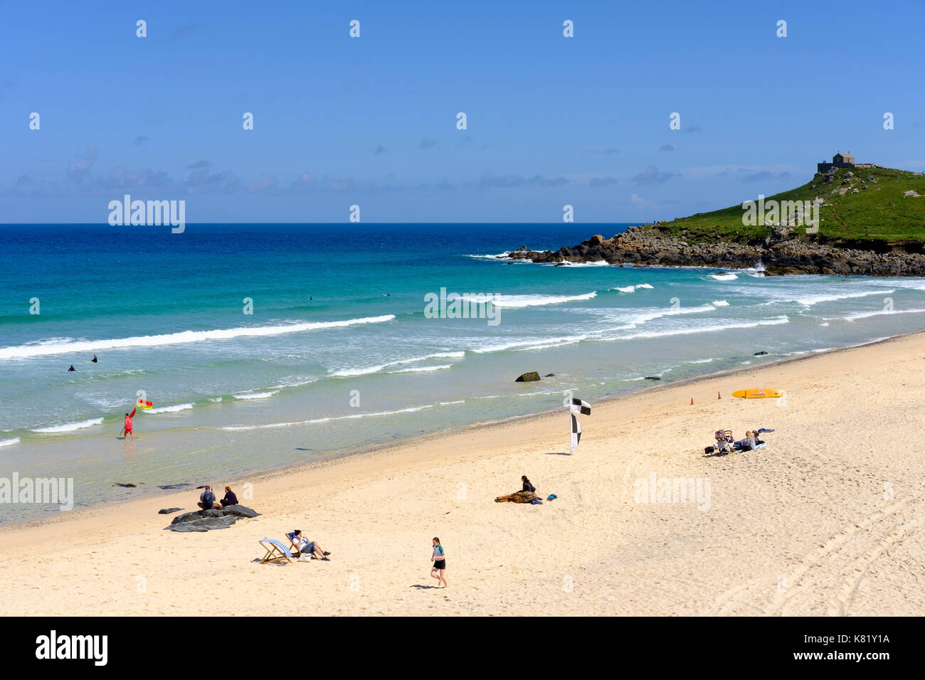 Porthmeor Beach, St Ives, Cornwall, England, Großbritannien Stockfoto