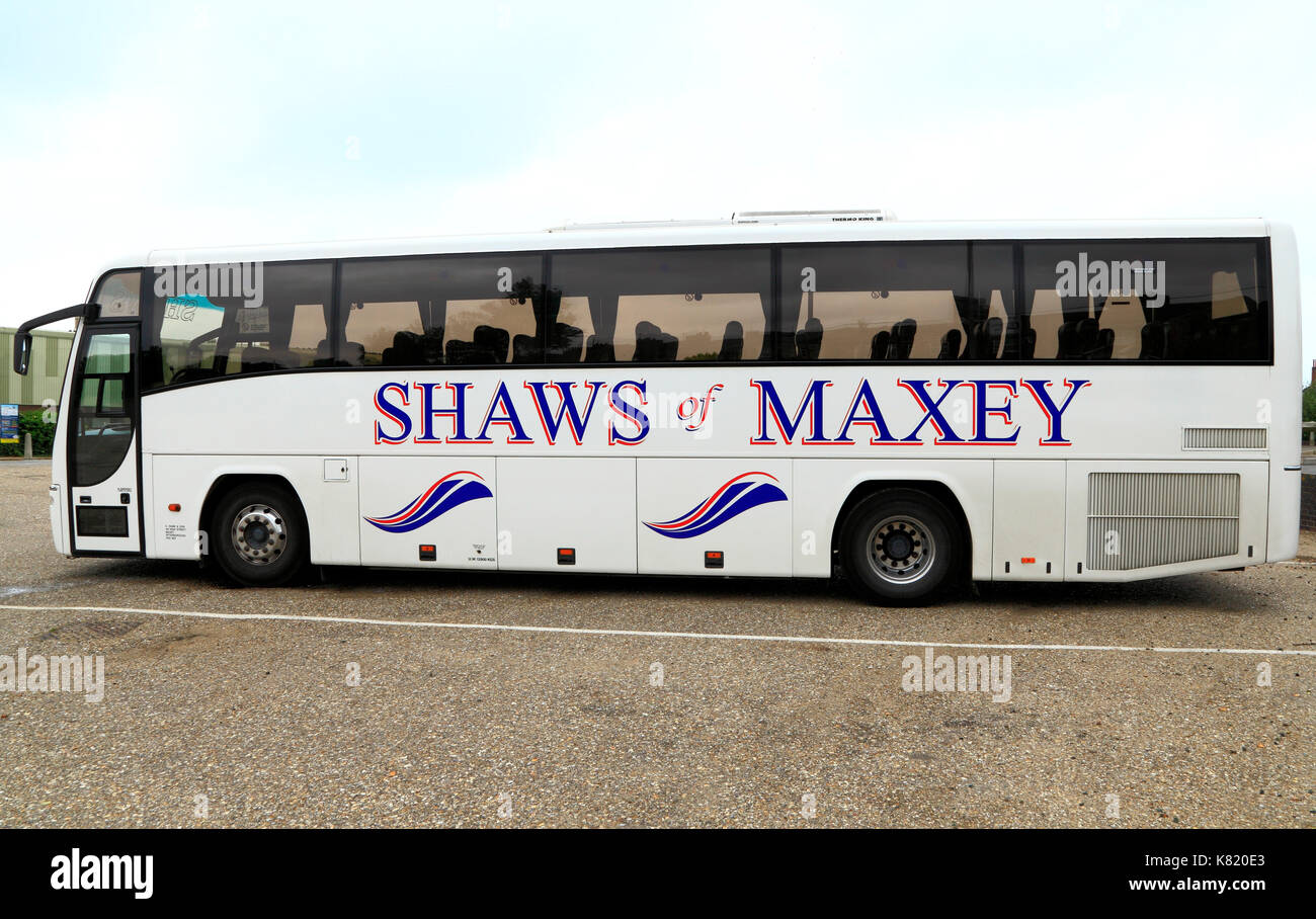 Shaws von Maxey, Coach, Trainer, Tagesausflüge, Reise, Ausflug, Ausflüge, Reisen unternehmen, Unternehmen, Verkehr, Urlaub, Urlaub, England, Großbritannien Stockfoto