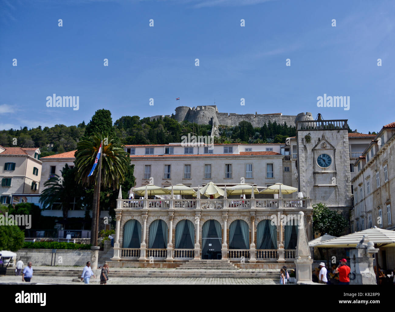 Das Palace Hotel, Hvar, Kroatien Stockfoto