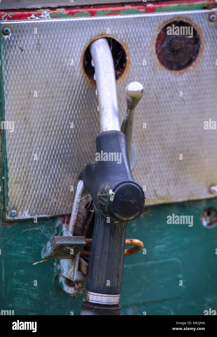 Detail eines alten, stillgelegten Tankstelle Stockfoto