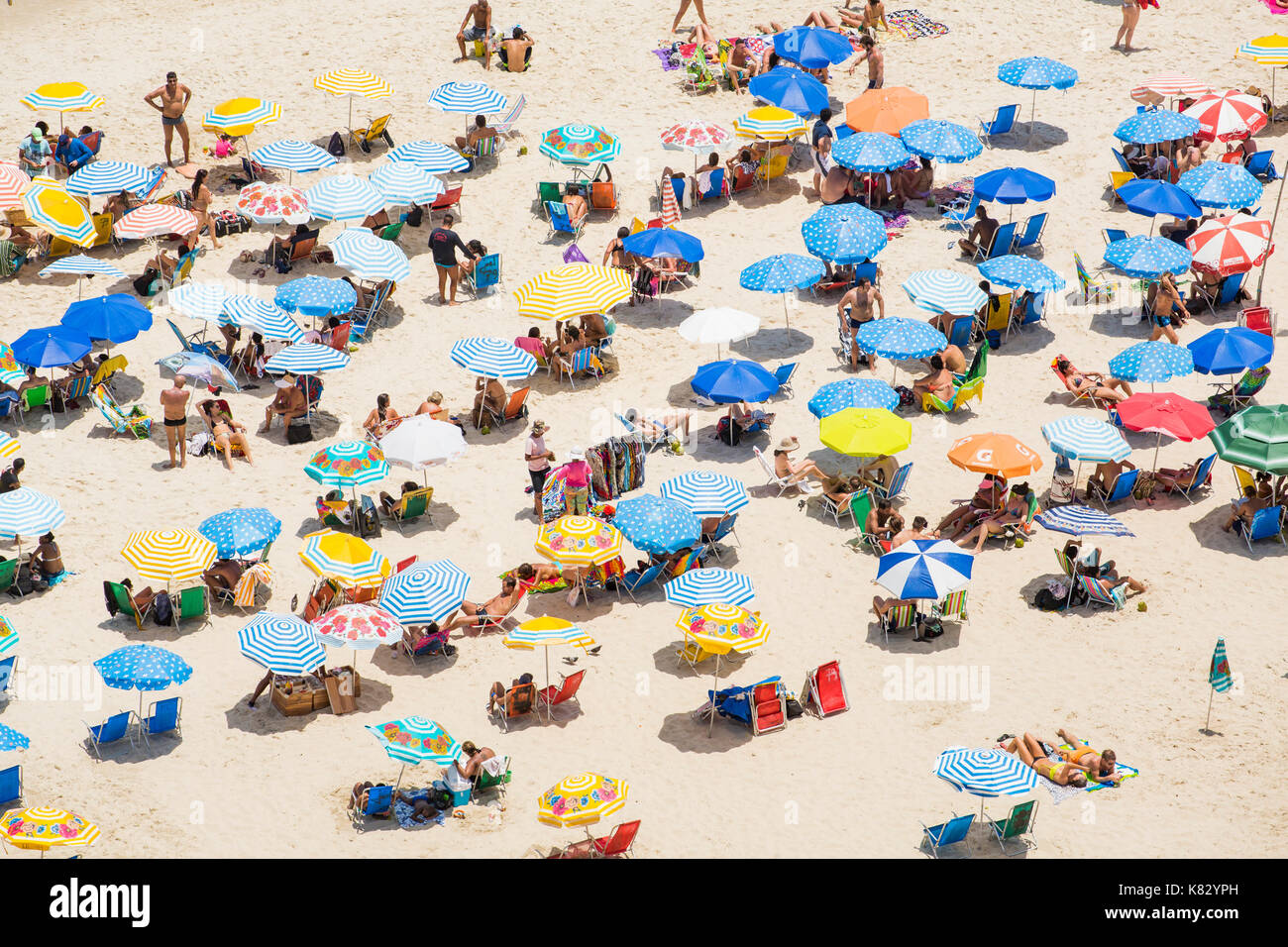 Strand von Ipanema, Rio de Janeiro, Brasilien, Südamerika Stockfoto