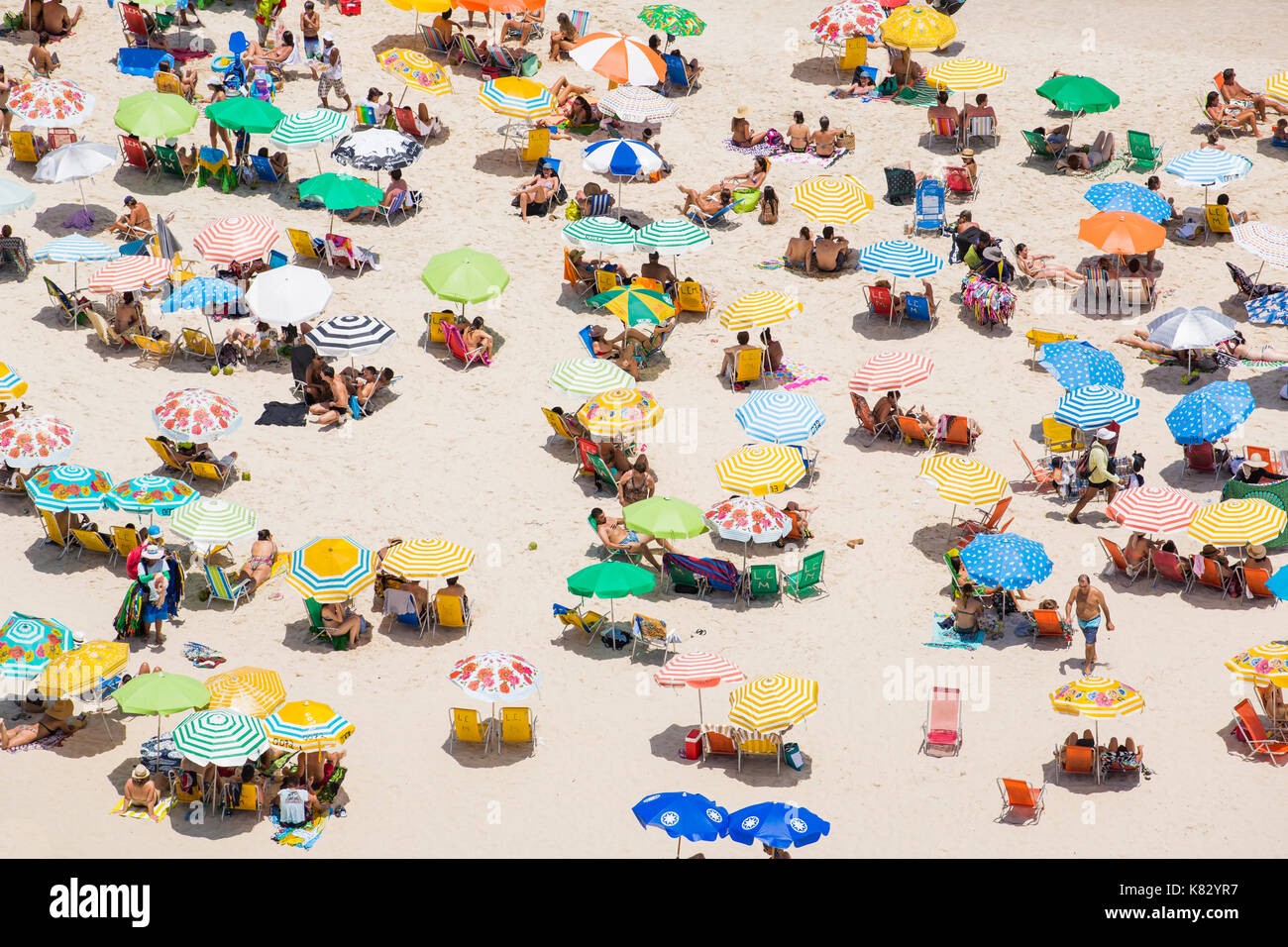 Strand von Ipanema, Rio de Janeiro, Brasilien, Südamerika Stockfoto