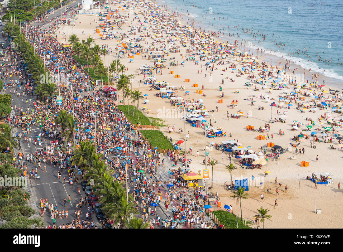 Ipanema Beach, Street Karneval, Rio de Janeiro, Brasilien, Südamerika Stockfoto