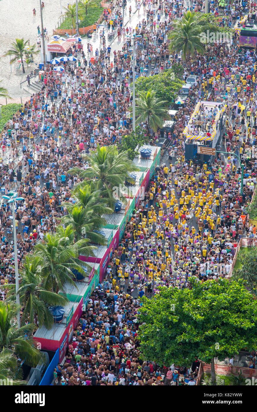 Ipanema Beach, Street Karneval, Rio de Janeiro, Brasilien, Südamerika Stockfoto