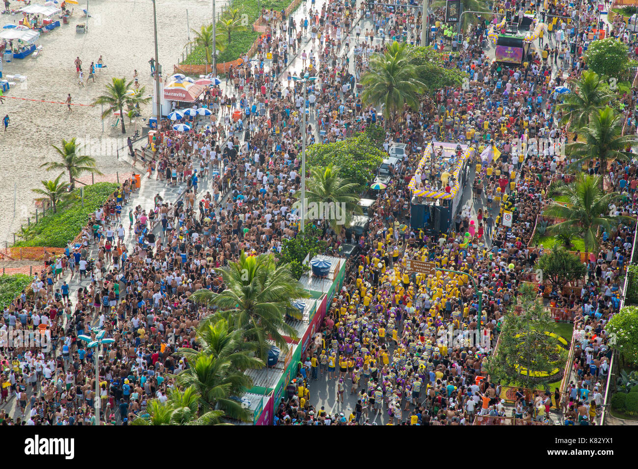 Ipanema Beach, Street Karneval, Rio de Janeiro, Brasilien, Südamerika Stockfoto