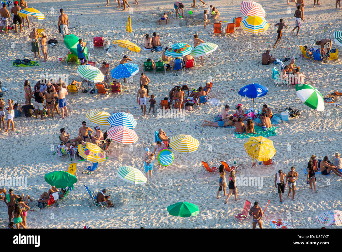 Strand von Ipanema, Rio de Janeiro, Brasilien, Südamerika Stockfoto