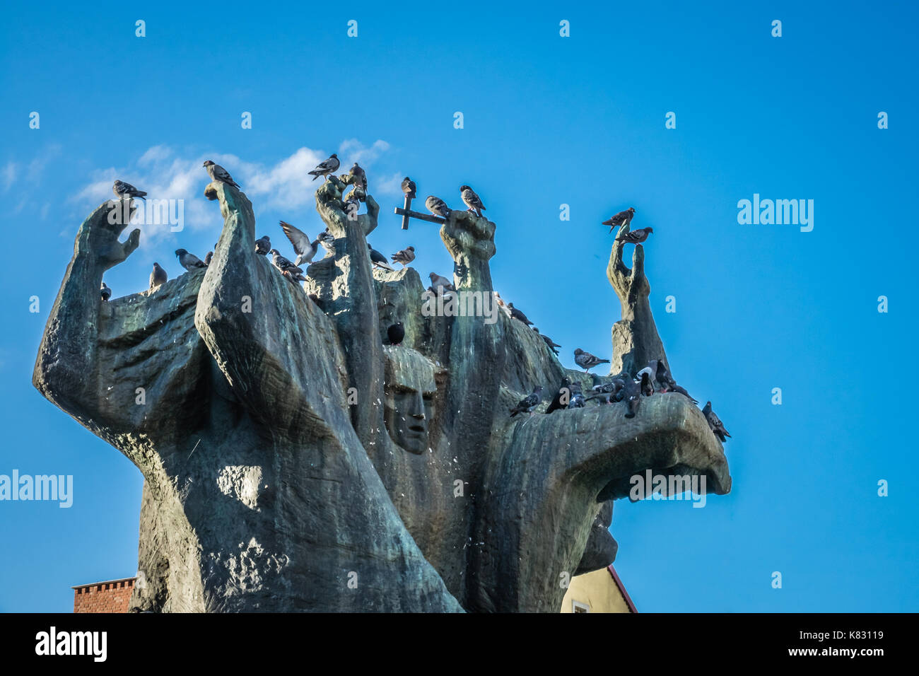 Wahrzeichen Denkmal namens Pomnik Walki i Meczenstwa Ziemi Bydgoskiej, Bydgoszcz, Polen Stockfoto