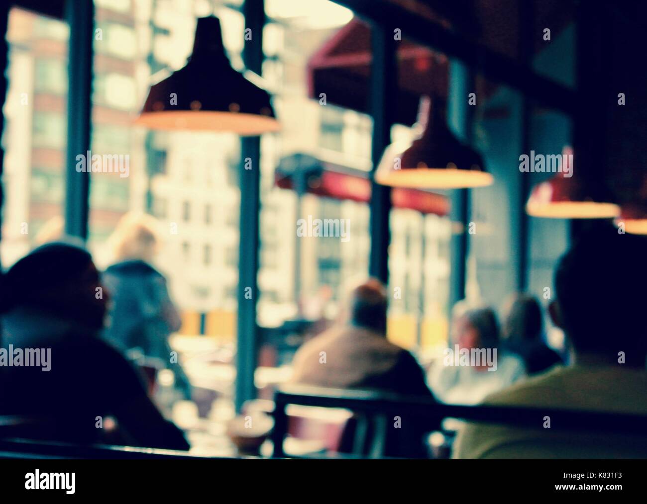 Restaurant zur Mittagszeit Stockfoto