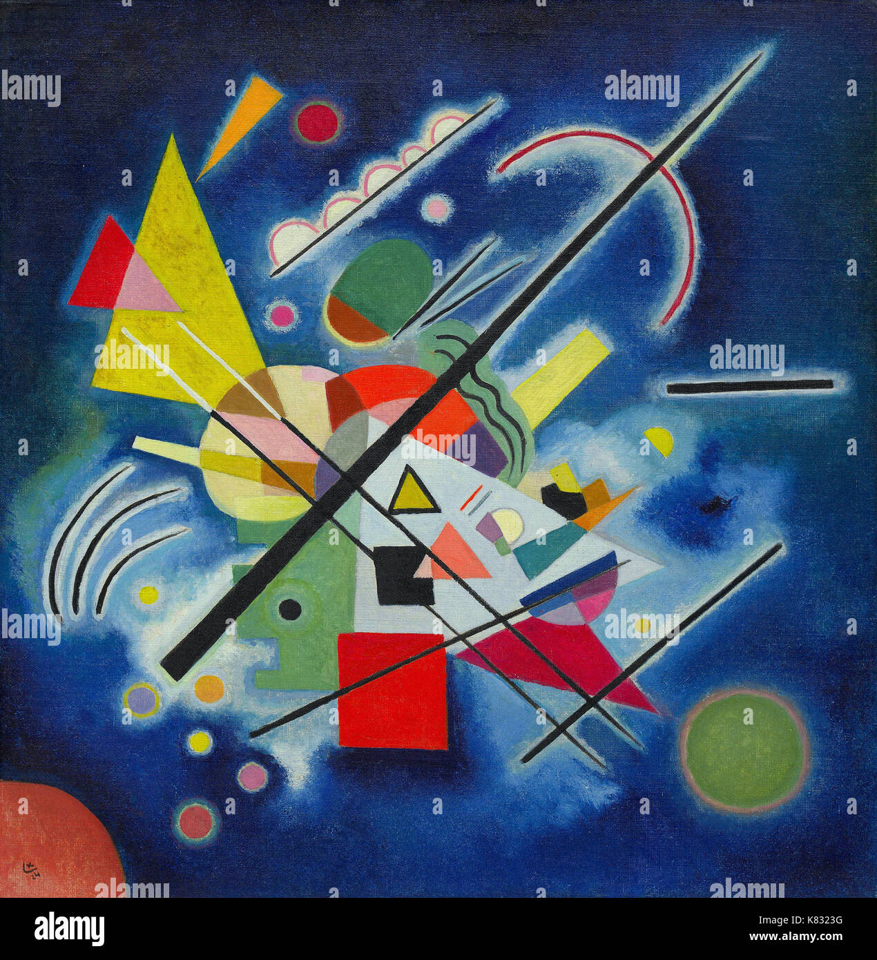 Wassily Kandinsky - 1924 blau Malerei Stockfoto