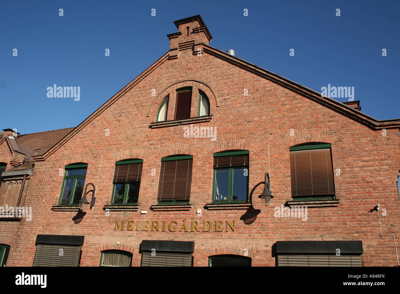 Häuser in Lillehammer Stockfoto