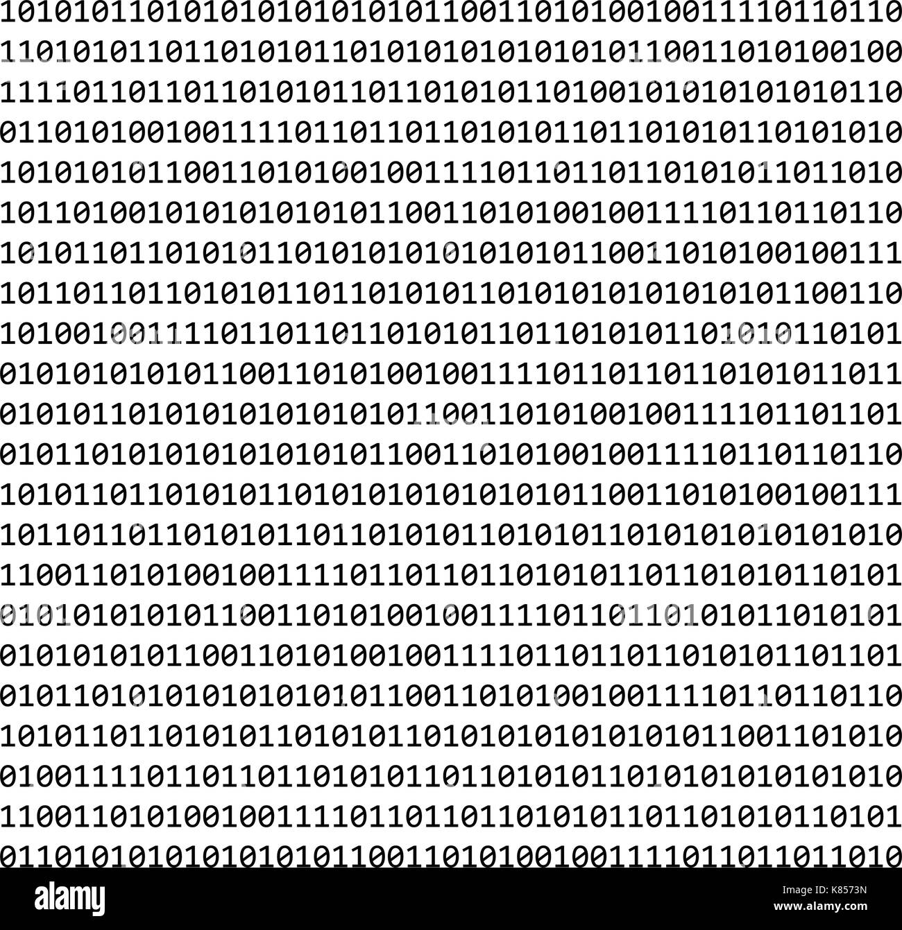 Der binäre Code Null Eins Matrix weiß Hintergrund schön Banner wallpaper Design Illustration Stock Vektor