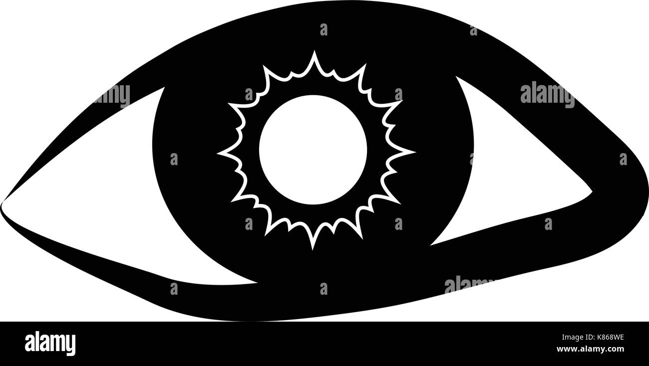 Auge silhouette Vektor symbol Icon Design. Schöne Abbildung auf weißem Hintergrund Stock Vektor