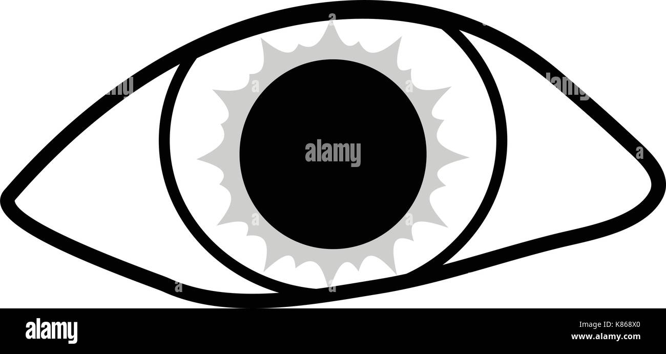 Auge silhouette Vektor symbol Icon Design. Schöne Abbildung auf weißem Hintergrund Stock Vektor