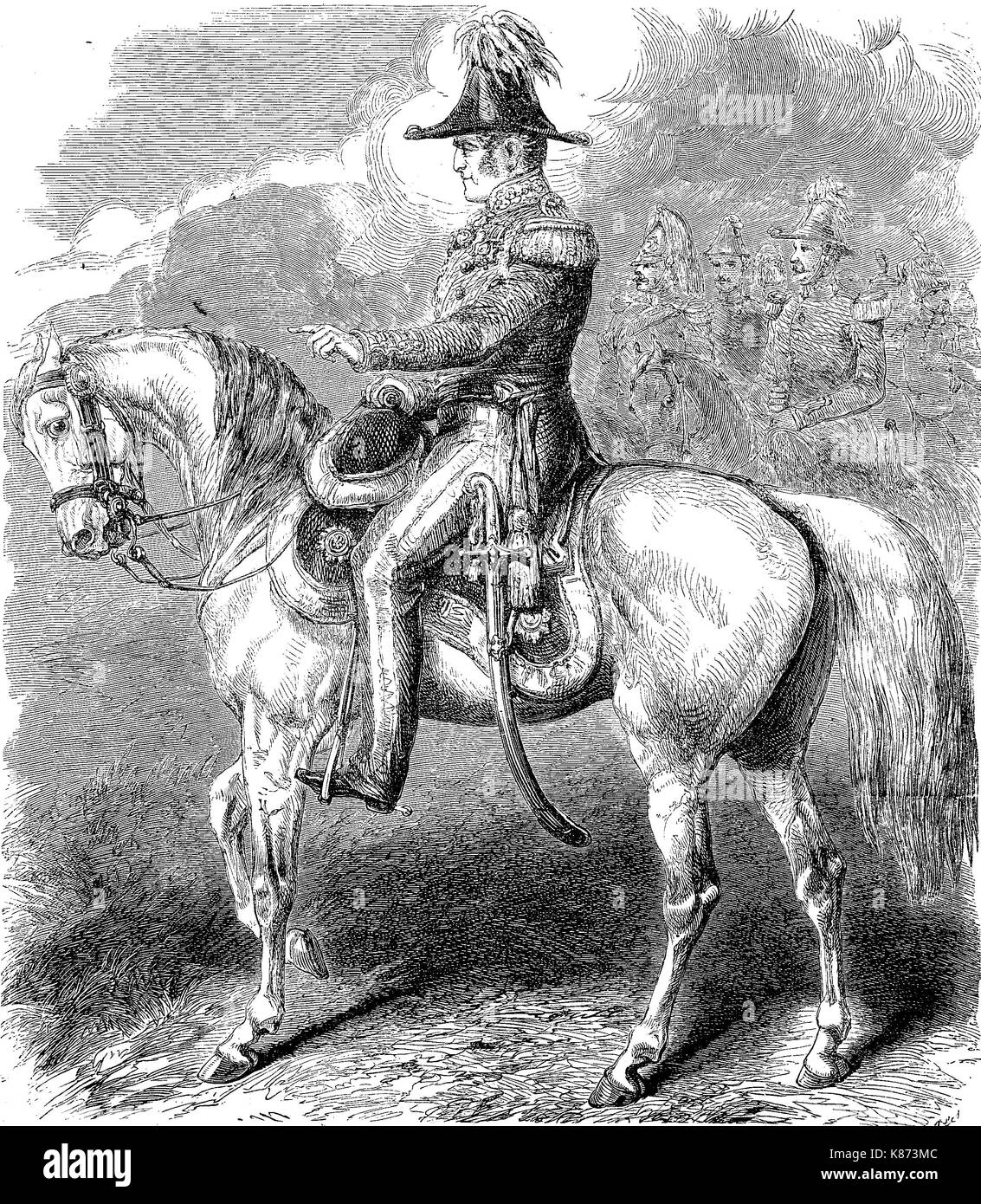 General Sir James Simpson GCB, 1792 - 1868, war ein britischer Offizier in der Armee des 19. Jahrhunderts. Er die britischen Truppen auf der Krim von Juni bis November 1855, Gebot, Krimkrieg, Digital verbesserte Reproduktion einer Vorlage woodprint aus dem 19. Jahrhundert Stockfoto