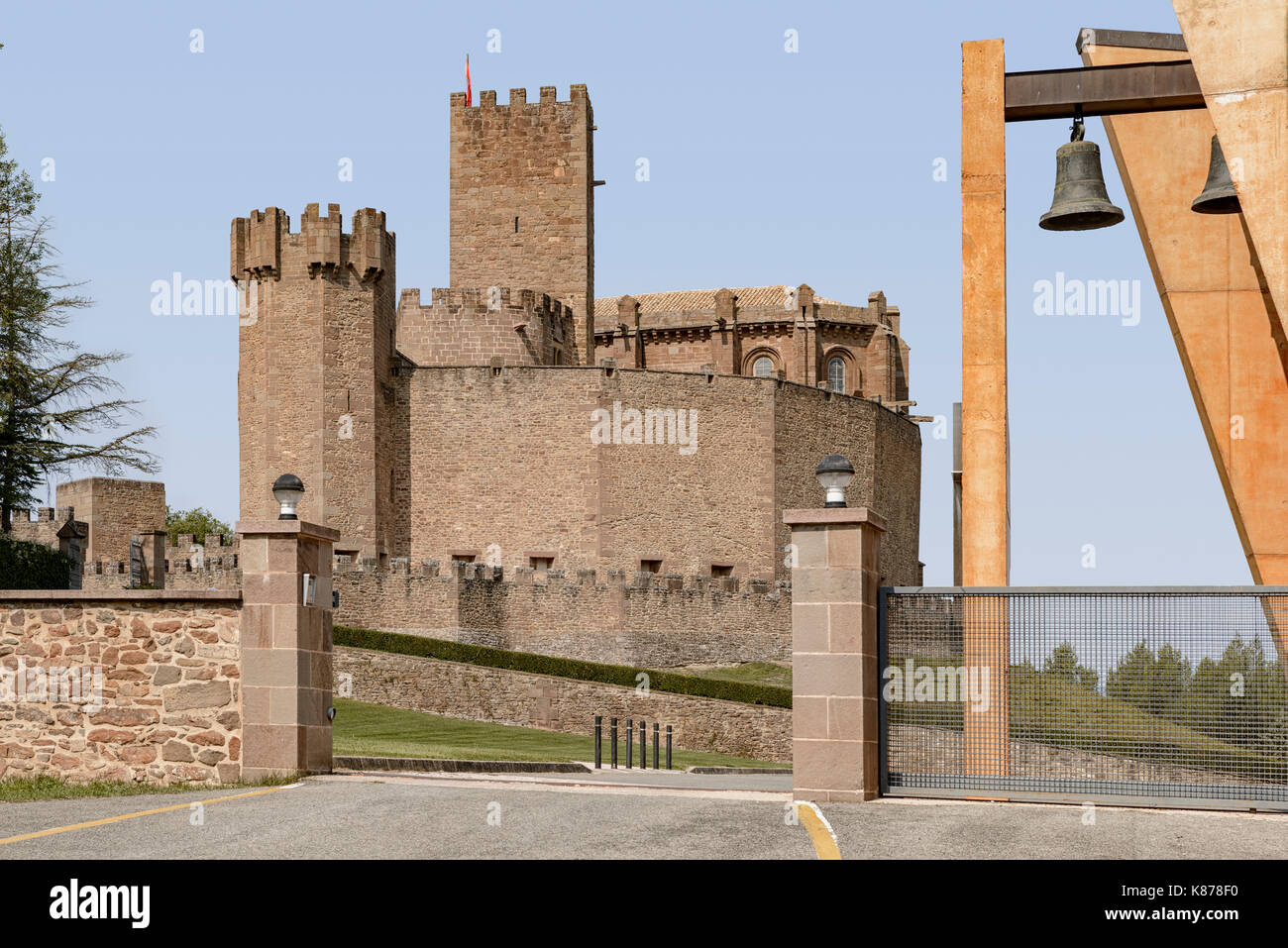 Schloss von Javier vom Klassenzimmer Francisco de Jasso. X Jahrhundert, Navarra, Spanien Stockfoto