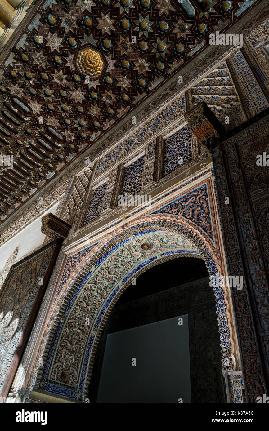 Dirnen Innenhof (Patio de Las Doncellas) im Alcázar von Sevilla. Sevilla, Andalusien, Spanien Stockfoto