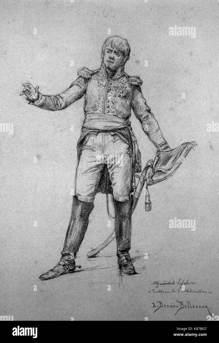 Etienne Bern Bellecour - Porträt des Marschalls Lefèbvre - 1860 Stockfoto