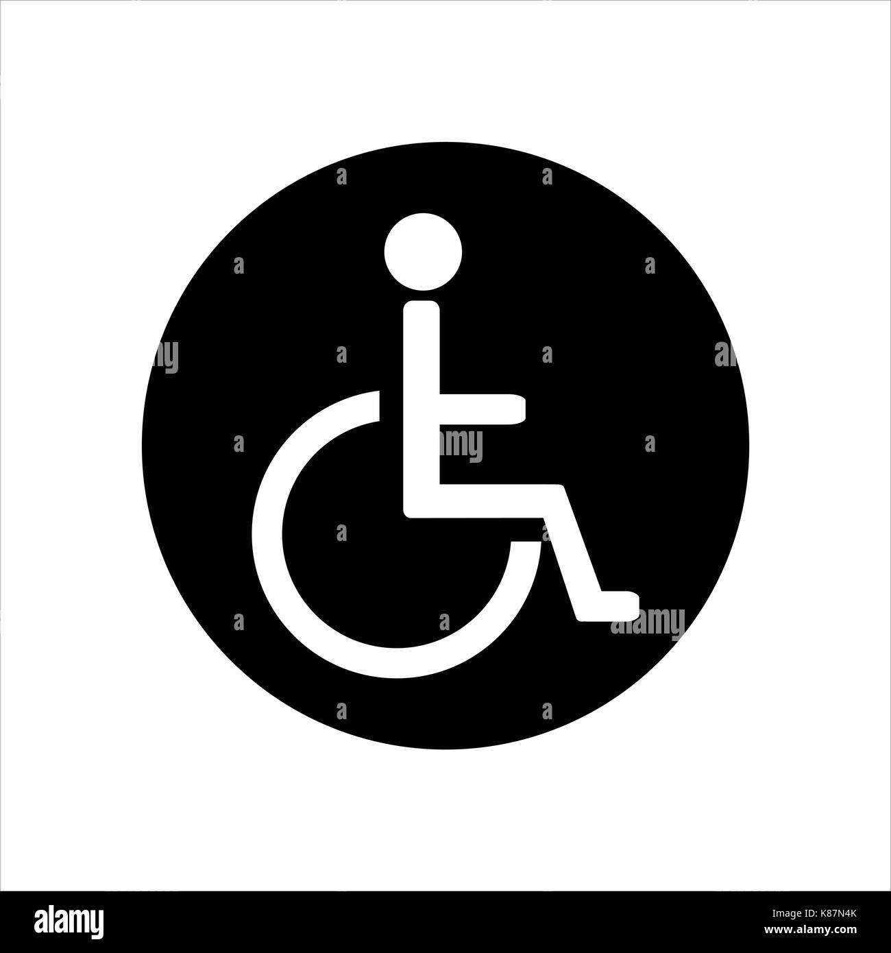 Behinderte handicap Vektor icon. Rollstuhl. Behindertenparkplätze nur. Melden Deaktiviert Stock Vektor