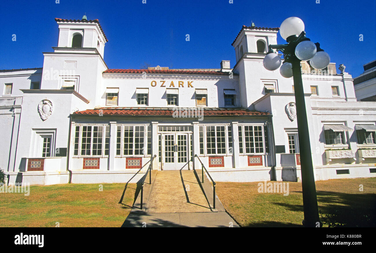 Die alten Ozark Badehaus, einer der National Park Service badehäuser am Badehaus Zeile in Hot Springs Nationalpark, Hot Springs, Arkansas Stockfoto