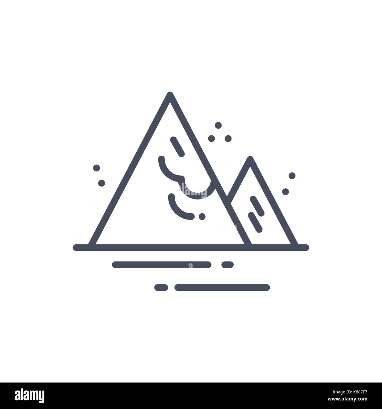 Lawine Wetter Symbol Klima Prognose Konzept Stock Vektor
