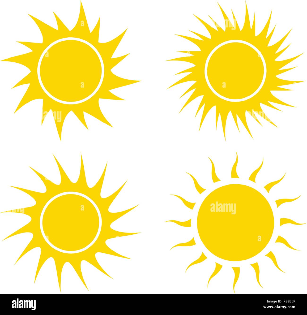 Sun Vektor symbol Icon Design. Abbildung auf weißem Hintergrund Stock Vektor