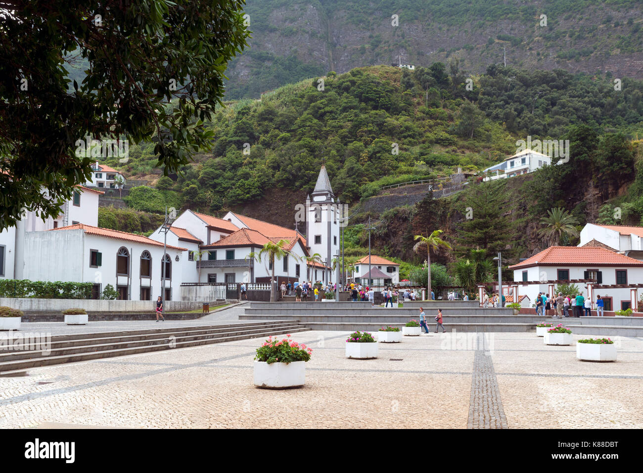 Das Dorf Sao Vicente, auf der portugiesischen Insel Madeira Stockfoto