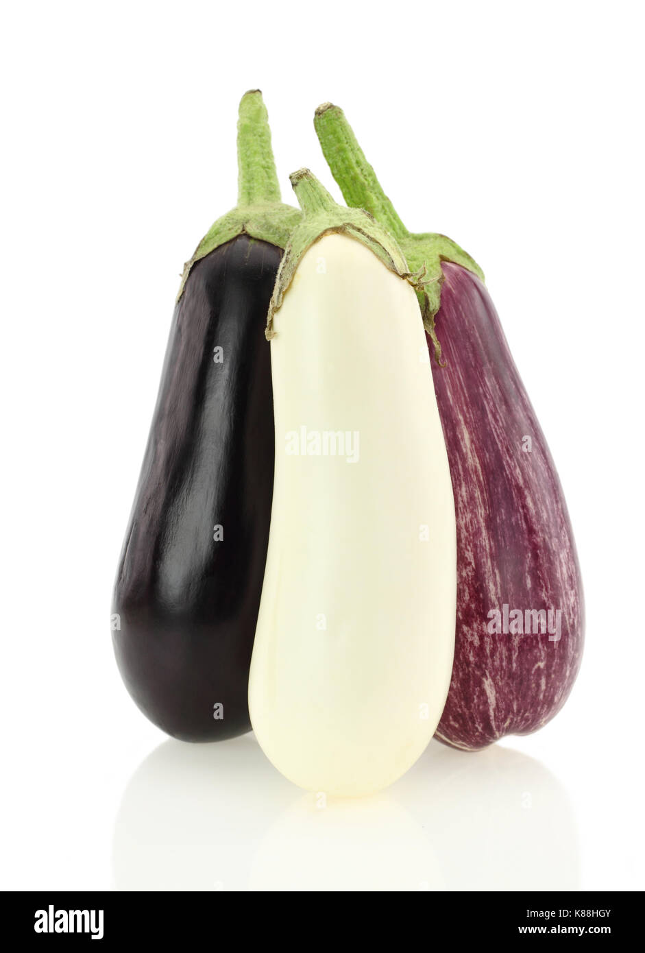 Aubergine Sorten Stockfoto