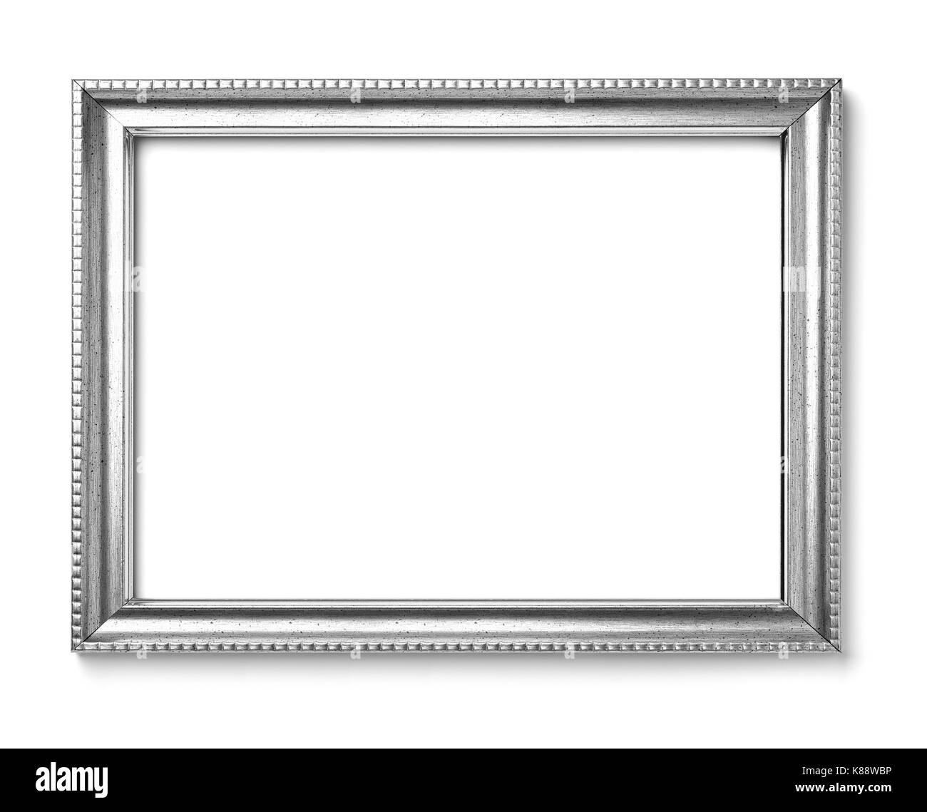 Nahaufnahme einer alten Holzrahmen auf weißem Hintergrund Stockfoto