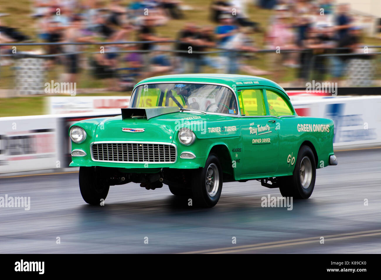 Chevy Drag Racing 1/4 Meile Stockfoto