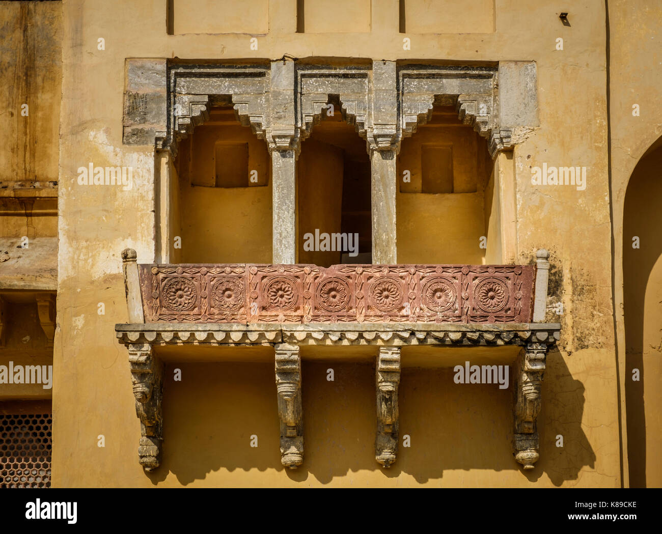 JAIPUR, INDIEN - ca. November 2016: Detail der Fort Amber in Jaipur Stockfoto