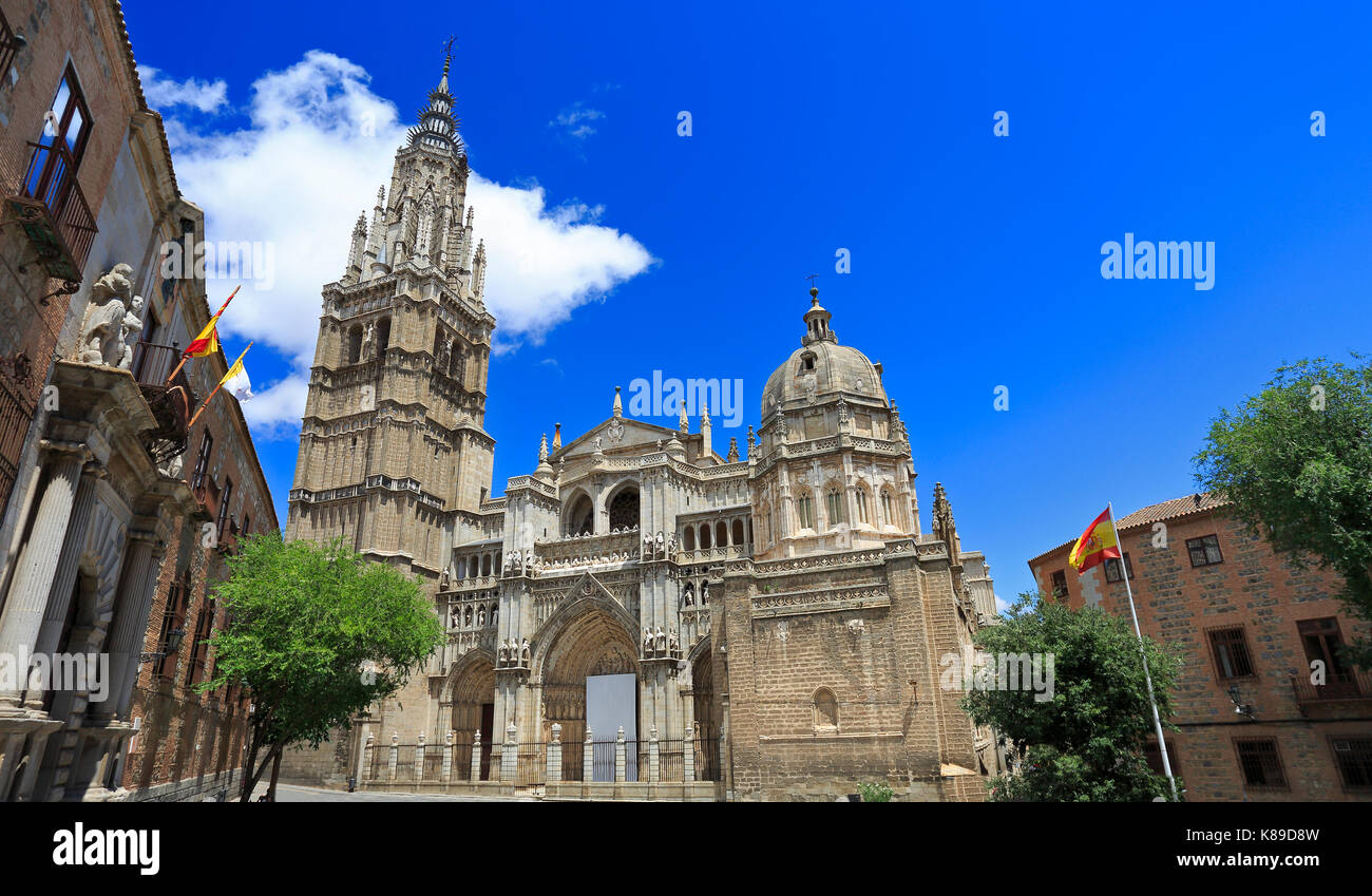 Der Primas Kathedrale der Heiligen Maria von Toledo (Catedral Primada Santa Maria de Toledo), eine römisch-katholische Kathedrale in Toledo, Spanien Stockfoto