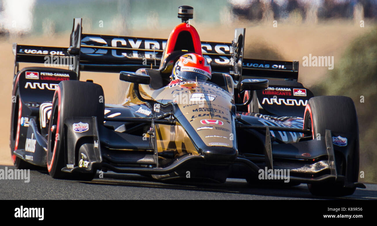 Sonoma, Ca, USA. 17 Sep, 2017. A: #5 James Hinchcliffe Aus schalten 5 Während der GoPro Grand Prix von Sonoma Meisterschaft an der Sonoma Raceway Sonoma, Ca Thurman James/CSM/Alamy leben Nachrichten Stockfoto