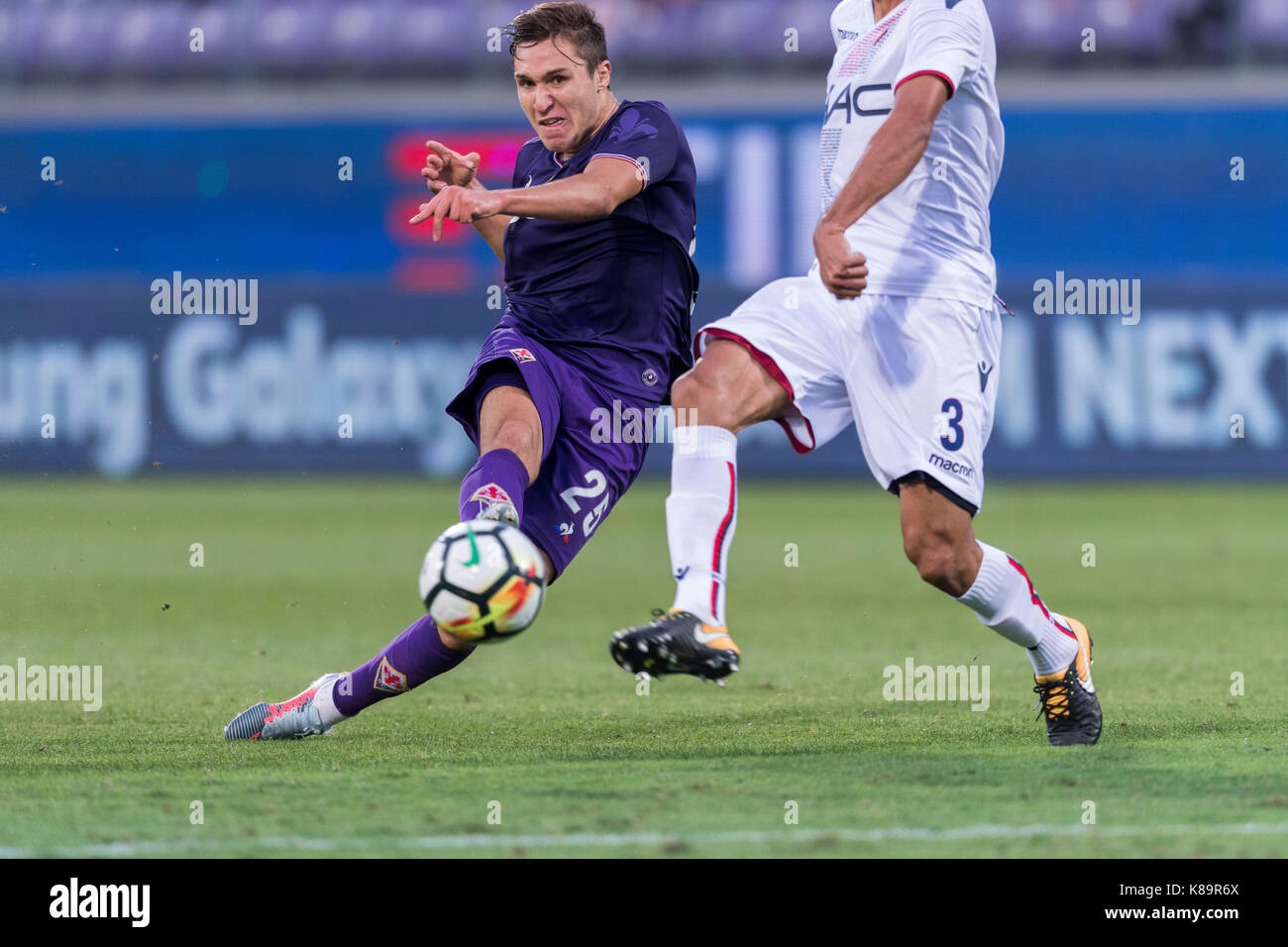 Federico Chiesa (Fiorentina), 16. SEPTEMBER 2017 - Fußball: Der italienische Erie eine "Übereinstimmung zwischen ACF Fiorentina 2-1 FC Bologna im Stadio Artemio Franchi in Florenz, Italien. (Foto von Maurizio Borsari/LBA) Stockfoto