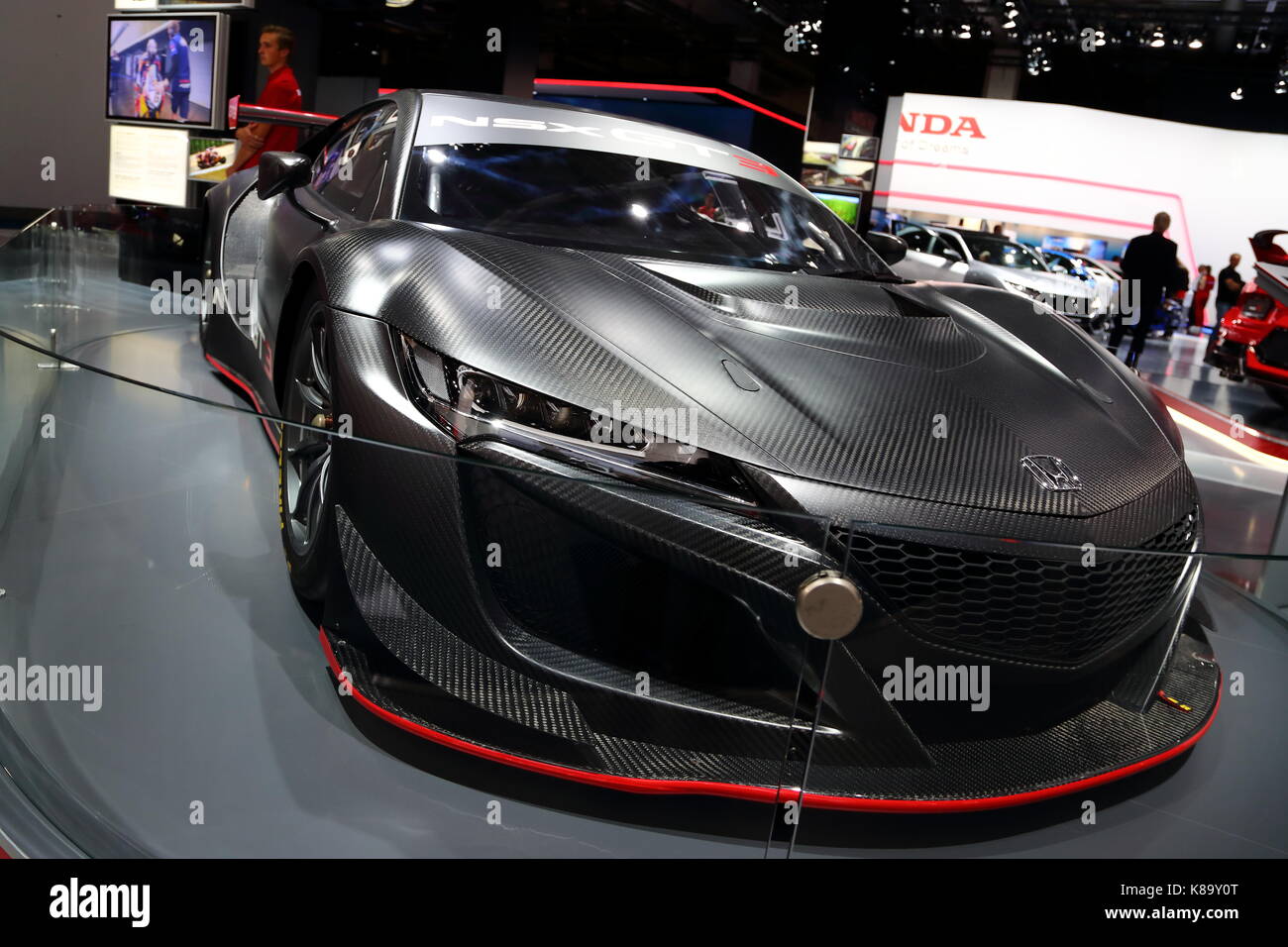Automobilhersteller aus der ganzen Welt präsentieren ihre neuesten Modelle und Concept Cars auf der diesjährigen IAA Pkw in Frankfurt, Deutschland Stockfoto