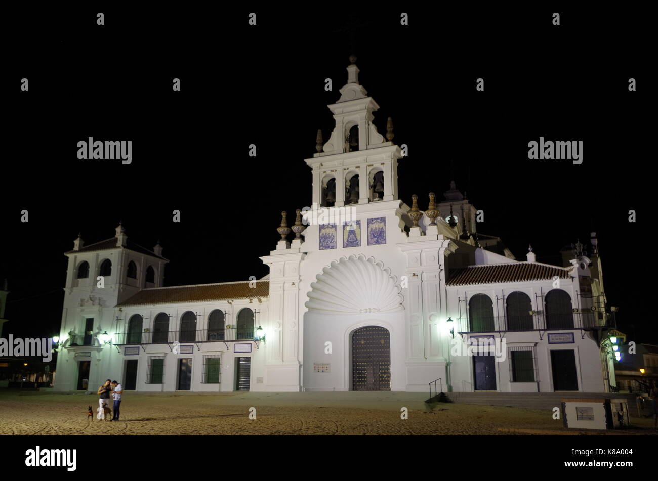 Kirche der Jungfrau von El Rocio. Andalusien, Spanien Stockfoto