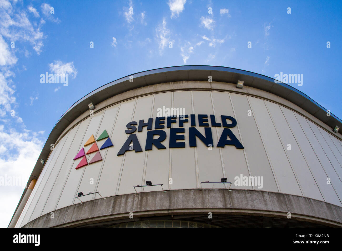 SHEFFIELD ARENA, Sheffield, Großbritannien - 12 August 2017. Ein externes Bild der populären Musik und Veranstaltungsort der Sheffield Arena in Sheffield, Großbritannien. Stockfoto
