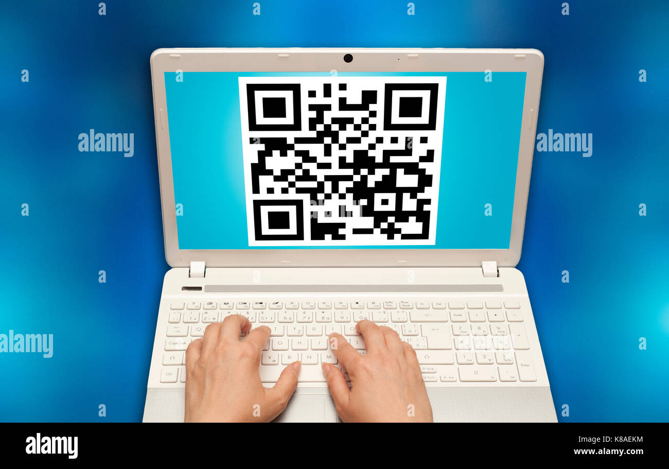 QR-Code konzeptionelle Bild Stockfoto