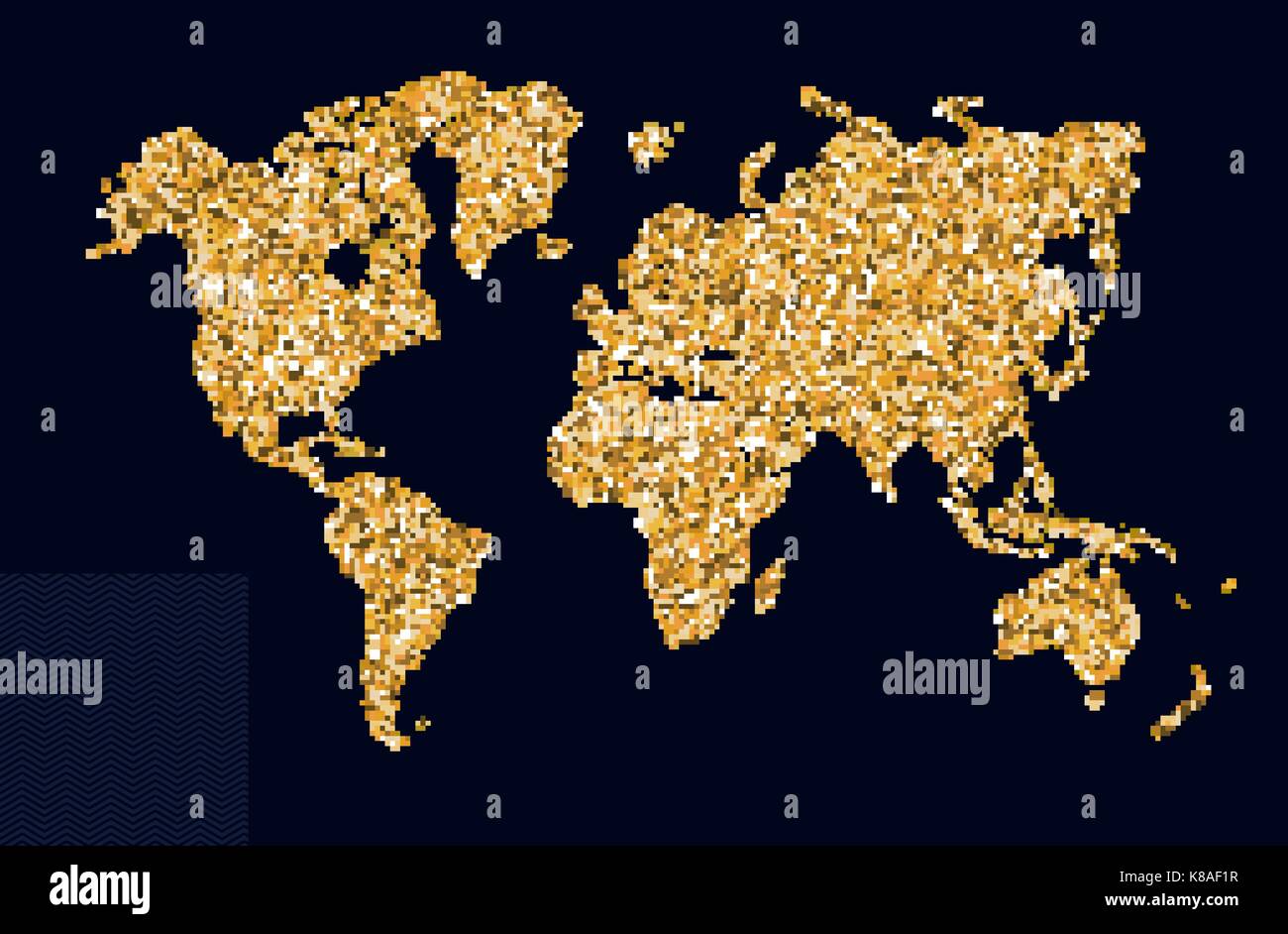 Weltkarte symbol Konzeption Illustration, Gold Geographie Symbol