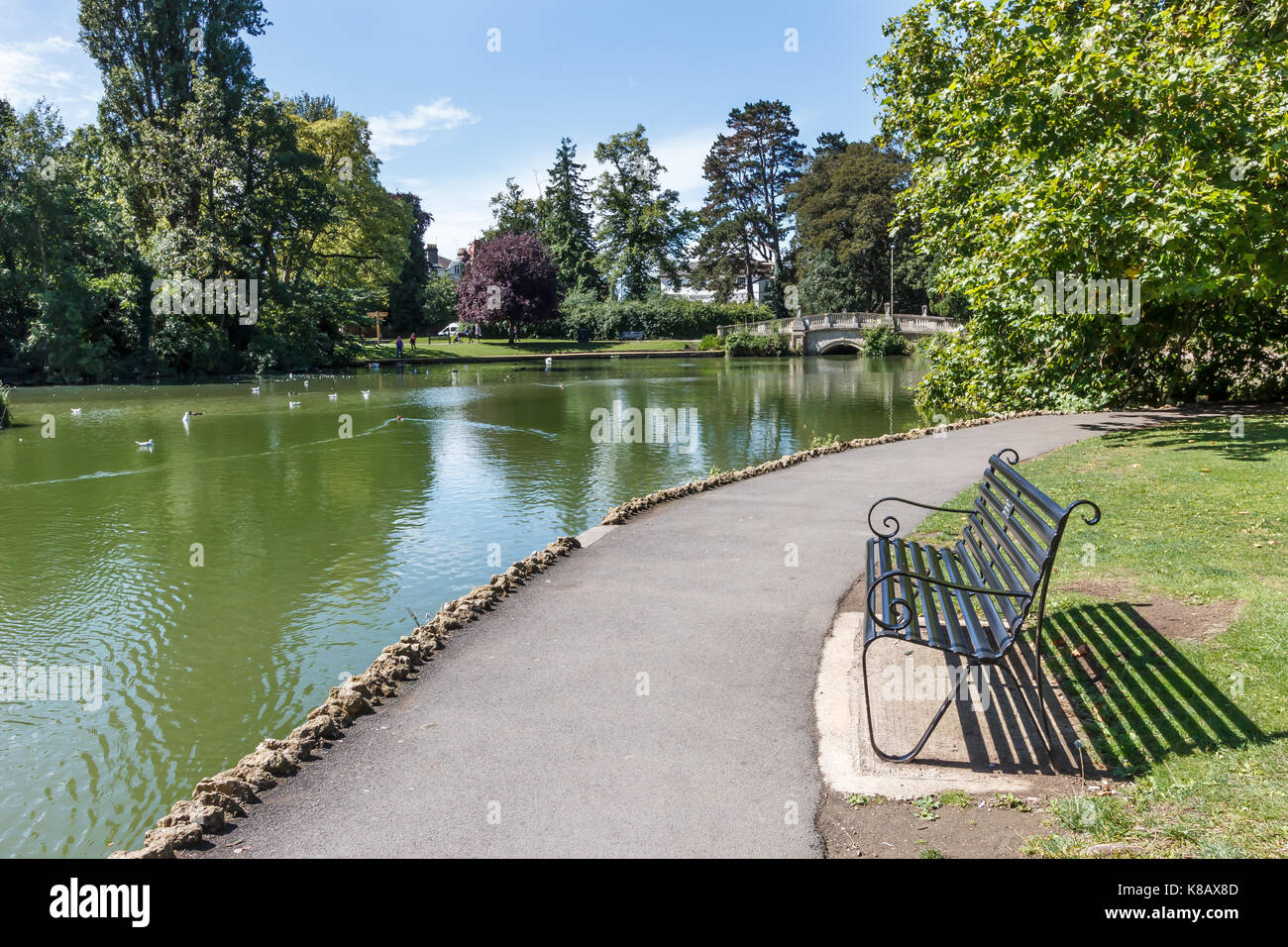 Pittville Park, Cheltenham, Gloucestershire, Vereinigtes Königreich. Stockfoto