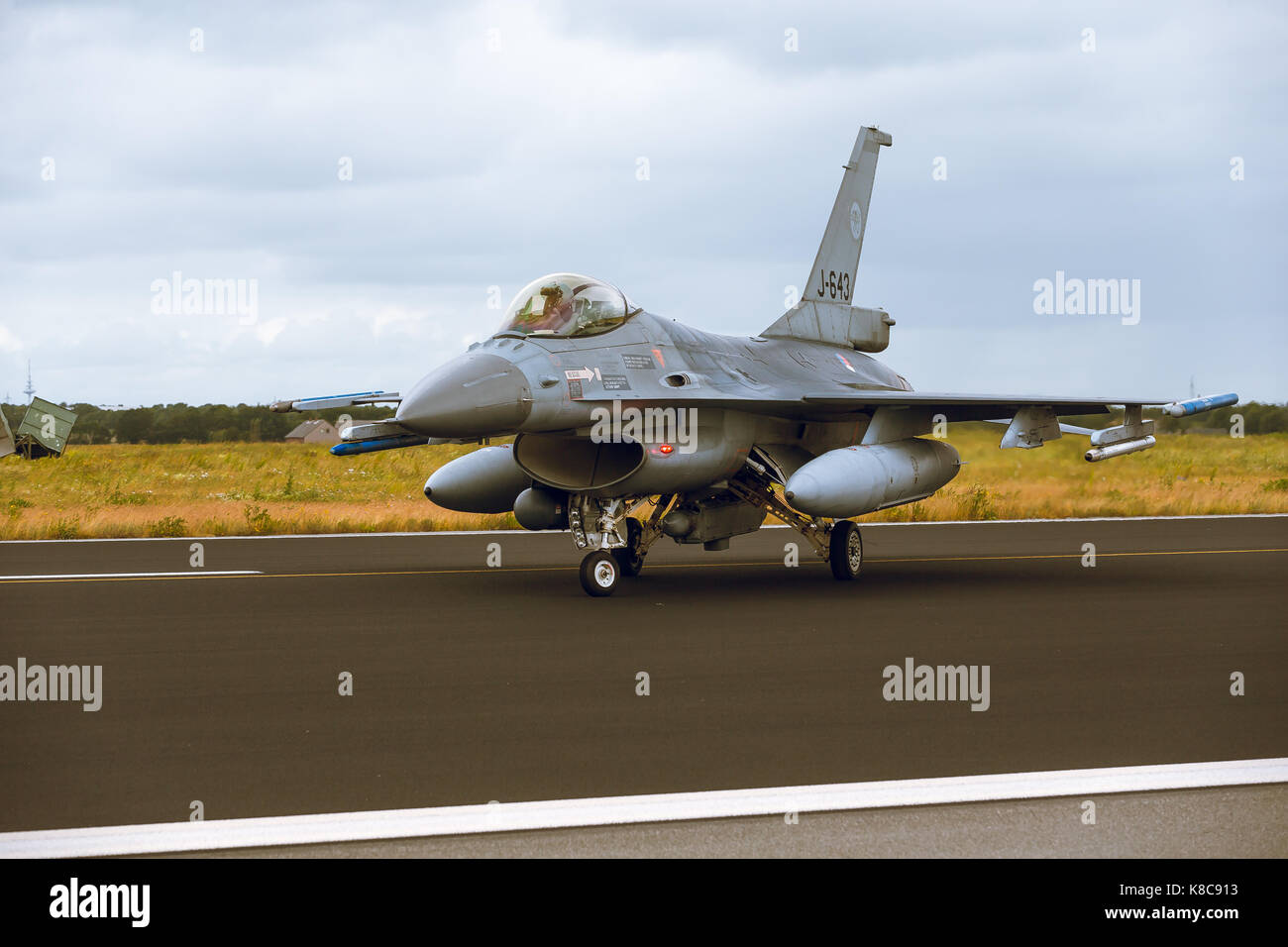 General Dynamics F-16A Fighting Falcon bei NTM 2014 Stockfoto